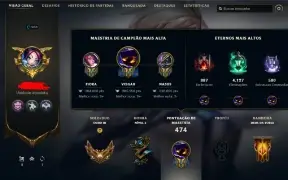 Conta Lol lvl 500 142 skins