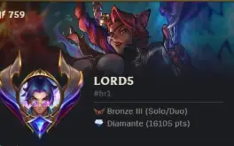 Conta LOL nivel 645 bronze 3 com 350 skins