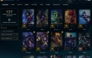 40 skins, 85 campeões