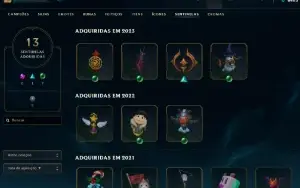 40 skins, 85 campeões