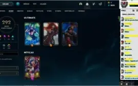 Conta LOL Platina 2 292 skin, todos os champs