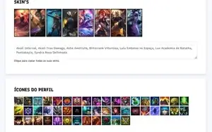 CONTA LEAGUE OF LEGENDS -  DIAMANTE 1 ( D1)