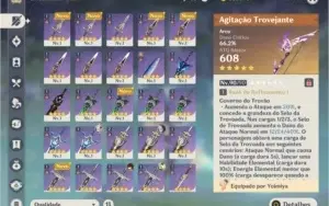 Conta Genshin Impact, 15 personagens 5⭐️ 6 armas 5⭐️