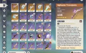 Conta Genshin Impact, 15 personagens 5⭐️ 6 armas 5⭐️