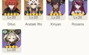 Conta Genshin Impact, 15 personagens 5⭐️ 6 armas 5⭐️