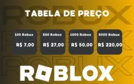 [Robux Mais Baratos] 1000 Robux R$ 50,00 - Roblox