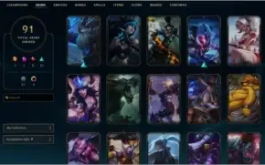 CONTA DIAMANTE 4 COM MAIS DE 100 CAMPEÕES E 92 SKINS