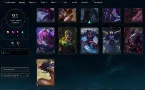 CONTA DIAMANTE 4 COM MAIS DE 100 CAMPEÕES E 92 SKINS