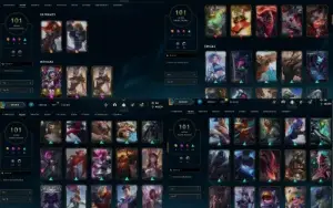 Conta League Of legends Diamante 4/101 skins+61 fragmentos