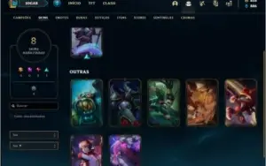 Conta platina 3 SEM EMAIL VERIFICADO com 8 skins e 50 champs