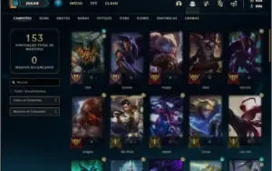 Conta platina 3 SEM EMAIL VERIFICADO com 8 skins e 50 champs
