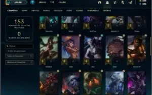Conta platina 3 SEM EMAIL VERIFICADO com 8 skins e 50 champs