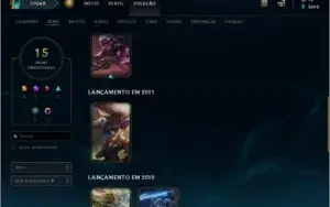 Conta Lol Level 44 // 15 skin // platina 4 // 41 champ