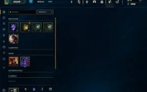 Mestre com 35 Champs e 3 Skins + 2 Fragmentos