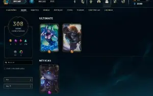 Conta platina 3 solo duo 308 skins todos campeões.