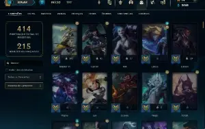 Conta platina 3 solo duo 308 skins todos campeões.