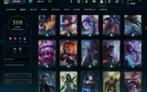 Conta platina 3 solo duo 308 skins todos campeões.