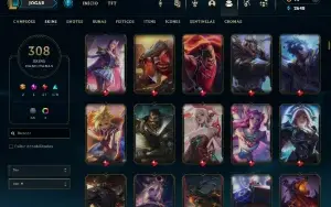 Conta platina 3 solo duo 308 skins todos campeões.