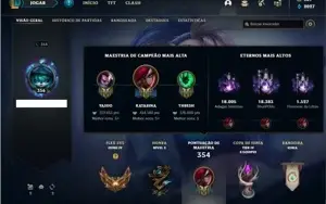 Conta prata 2 com 112 Champs e 120 Skins + 1 Prestigio