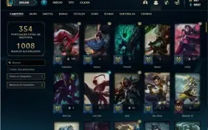 Conta prata 2 com 112 Champs e 120 Skins + 1 Prestigio