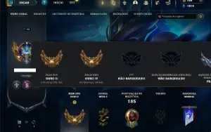 Ouro 4 com 60 Champs e 22 Skins + 2 Fragmentos