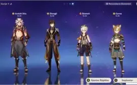 Conta Genshin Impact Itto+Hu Tao+Zhongli+Diluc+Jean ar55