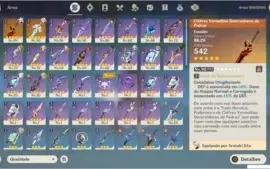 Conta Genshin Impact Itto+Hu Tao+Zhongli+Diluc+Jean ar55