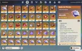 Conta Genshin Impact Itto+Hu Tao+Zhongli+Diluc+Jean ar55