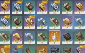 CONTA AR55 KLEE, GANYU, VENTI, KEQINGc1, +5* 10KPRIMO+20ROLL