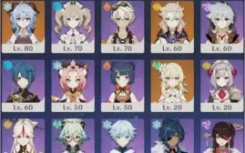 CONTA AR55 KLEE, GANYU, VENTI, KEQINGc1, +5* 10KPRIMO+20ROLL