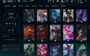 Esmeralda 3 com TODOS os champs e 121 Skins ( ADC / TOP )