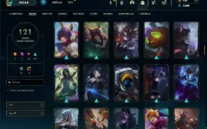 Esmeralda 3 com TODOS os champs e 121 Skins ( ADC / TOP )