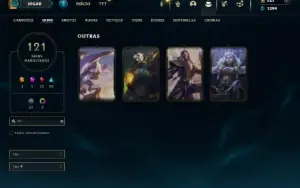 Esmeralda 3 com TODOS os champs e 121 Skins ( ADC / TOP )