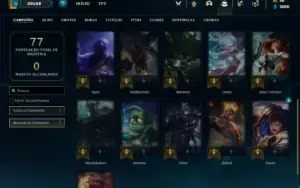 Conta Unranked com 21 Champs e 9 Skins