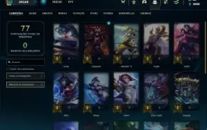 Conta Unranked com 21 Champs e 9 Skins