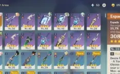 AR25 - 5T5 E UMA ARMA 5* (Nilou, Nahida, Kokomi, Kazuha e Ti