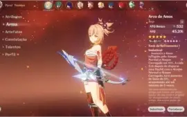 Conta com Yoimiya, Baal, Diluc e Pity Garantido.