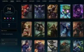 Conta LoL Full Acesso - 81 Champs e 74 Skins - Rammus Rei