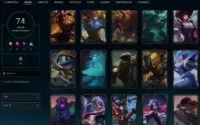Conta LoL Full Acesso - 81 Champs e 74 Skins - Rammus Rei