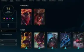 Conta LoL Full Acesso - 81 Champs e 74 Skins - Rammus Rei