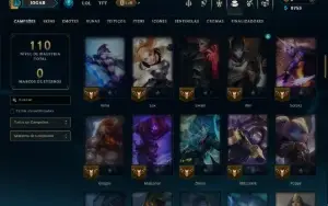 Unranked com 85 Champs e 7 Skins