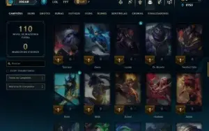 Unranked com 85 Champs e 7 Skins