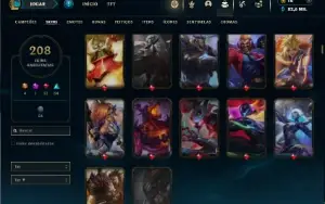 Bronze 4 com TODOS os champs e 208 Skins (Mais de 150 Jogos)