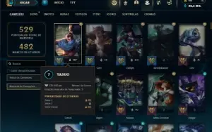 Bronze 4 com TODOS os champs e 208 Skins (Mais de 150 Jogos)