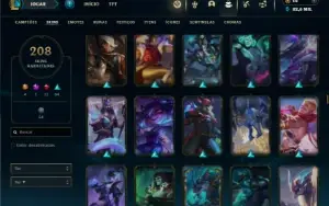 Bronze 4 com TODOS os champs e 208 Skins (Mais de 150 Jogos)