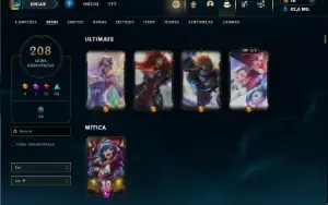Bronze 4 com TODOS os champs e 208 Skins (Mais de 150 Jogos)