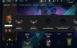 Bronze 4 com TODOS os champs e 208 Skins (Mais de 150 Jogos)