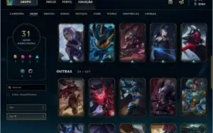 CONTA LOL B1 COM 31 SKINS E MAIS DE 100 CHAMPS