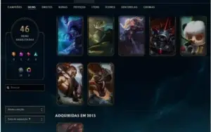 Conta LV 236 Platina Season Passada 46 Skins