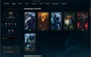 Conta LV 236 Platina Season Passada 46 Skins